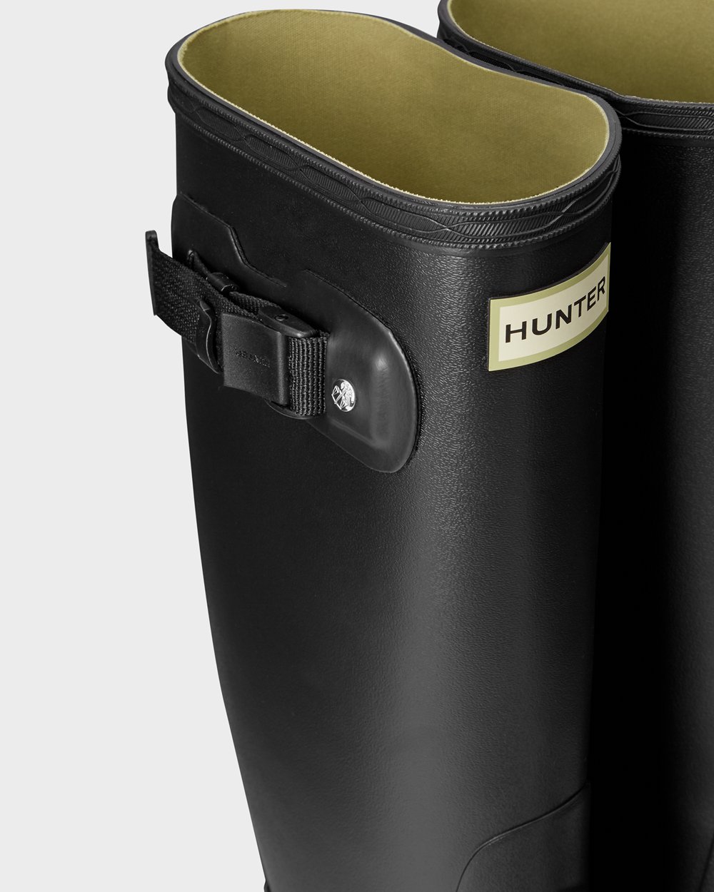 Womens Hunter Huntress Leg - Wide Fit Rain Boots Black - 6523-YVMFK